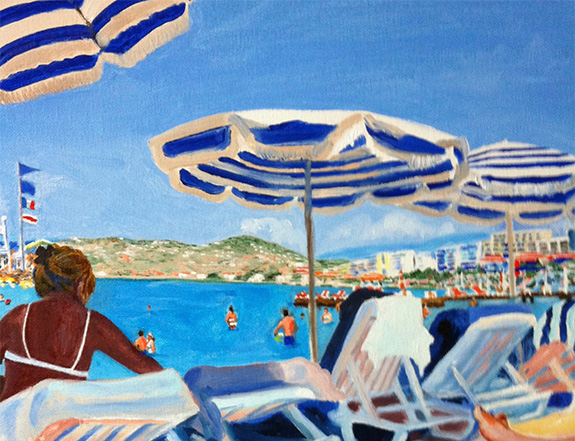 Beach Umbrellas On The Riviera