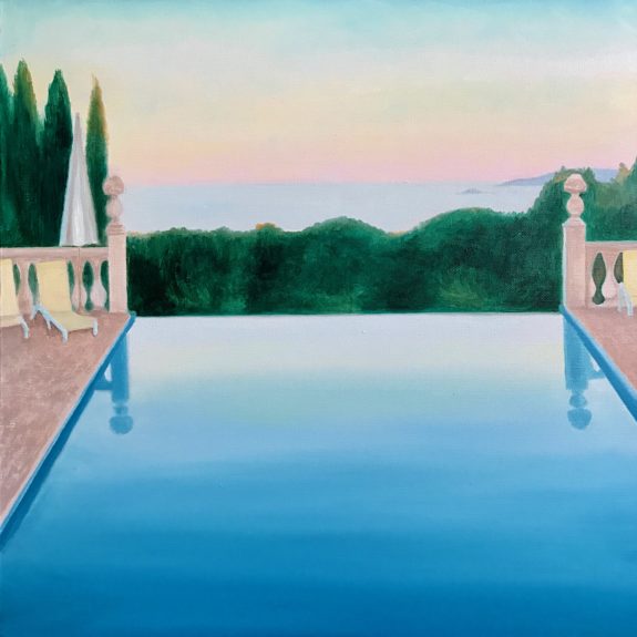 Infinity Pool Saint-Tropez an Aet Paaro painting of a secret inn